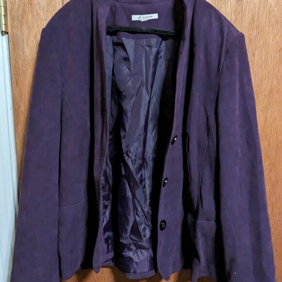 JM Collection Vintage Purple Blazer - Picture 2 of 6
